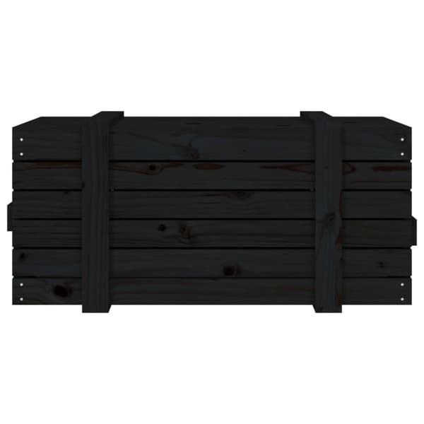 Opbevaringskasser - Living opbevaringskasse 91x40,5x42 cm massivt fyrretræ sort