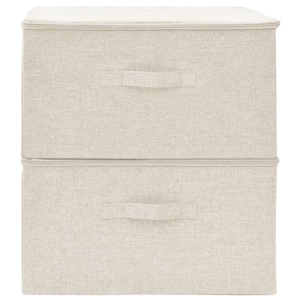 Säilytyslaatikot - Living Säilytyslaatikot 2 kpl kangas 43x34x23 cm kerma