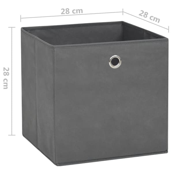 Förvaringslådor 10 st non-woven tyg 28x28x28 cm grå - Låda - Lådor - Home & Living