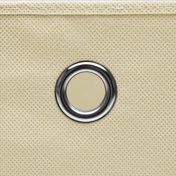 Opbevaringskasser 4 stk. Ikke-vævet stof 28x28x28 cm creme - Opbevaringskasse - Opbevaringskasser - Home & Living