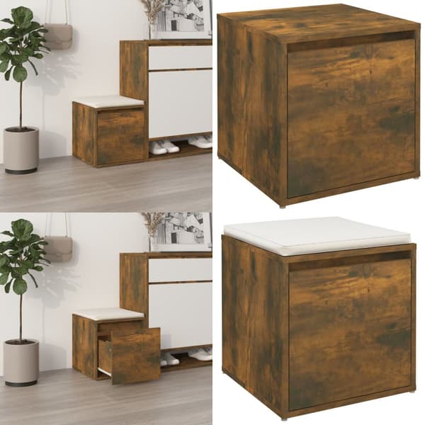 Opbevaringsskab 40,5x40x40 cm konstrueret træ røget egetræ - Opbevaringsskab - Opbevaringsskabe - Home & Living