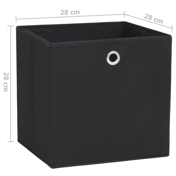 Förvaringslådor 4 st non-woven tyg 28x28x28 cm svart - Låda - Lådor - Home & Living
