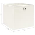 Miniatyrbillede 6 af 6: Opbevaringskasser 4 stk. 32x32x32 stof hvid - Opbevaringskasse - Opbevaringskasser - Home & Living