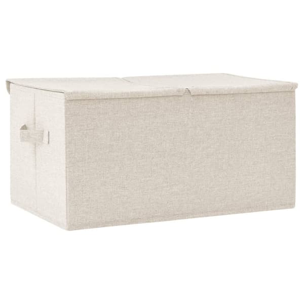Opbevaringskasse 50x30x25 cm stof cremefarvet - Opbevaringskasse - Opbevaringskasser - Home & Living