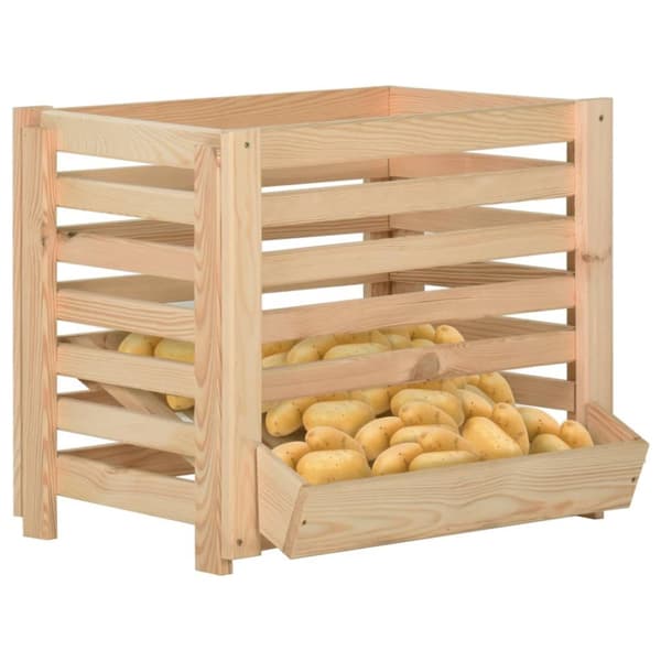 Kartoffelkasse 60x40x50 cm massivt fyrretræ - Kartoffelkasse - Kartoffelkasser - Home & Living