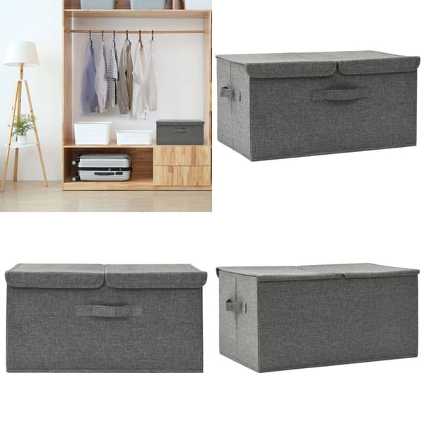 Opbevaringskasse 50x30x25 cm stof antracitgrå - Opbevaringskasse - Opbevaringskasser - Home & Living