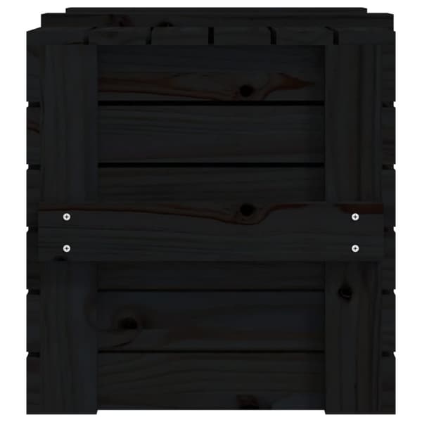 Opbevaringskasse 58x40,5x42 cm massivt fyrretræ sort - Opbevaringskasse - Opbevaringskasser - Home & Living