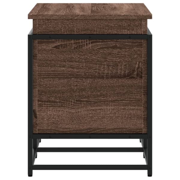 vidaXL opbevaringsboks med låg 100x40x51,5 cm konstrueret træ brunt eg