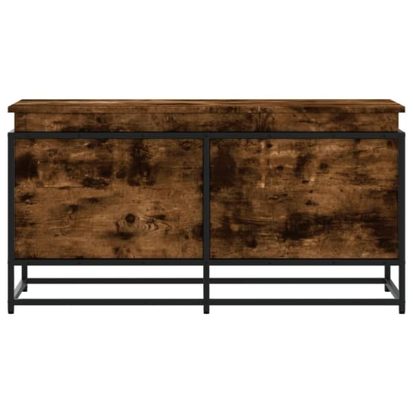 vidaXL Säilytyslaatikko kannella savutammi 100x40x51,5 cm tekninen puu