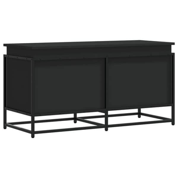 vidaXL opbevaringsboks med låg 100x40x51,5 cm konstrueret træ sort