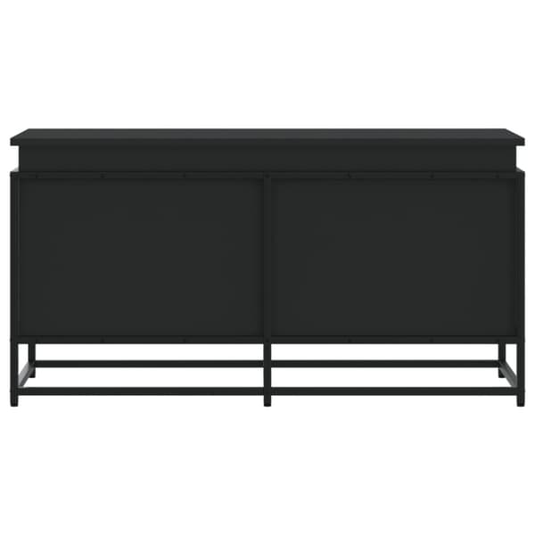 vidaXL opbevaringsboks med låg 100x40x51,5 cm konstrueret træ sort