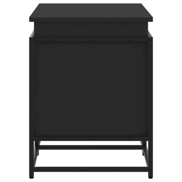 vidaXL opbevaringsboks med låg 100x40x51,5 cm konstrueret træ sort
