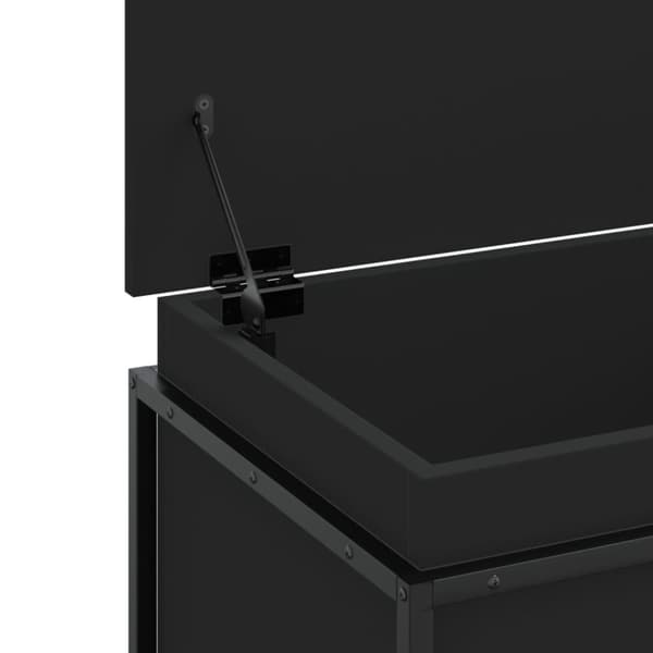 vidaXL opbevaringsboks med låg 100x40x51,5 cm konstrueret træ sort