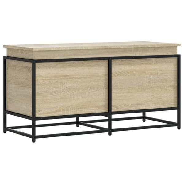 vidaXL opbevaringsboks m. låg 100x40x51,5 cm konstrueret træ sonoma-eg