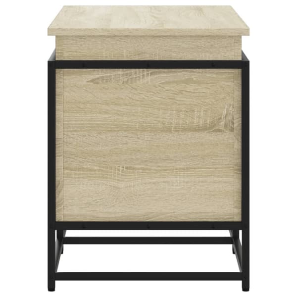 vidaXL opbevaringsboks m. låg 100x40x51,5 cm konstrueret træ sonoma-eg