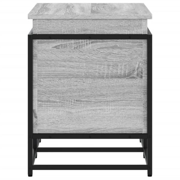 vidaXL Oppbevaringsboks lokk grå sonoma 80x40x51,5 cm konstruert tre