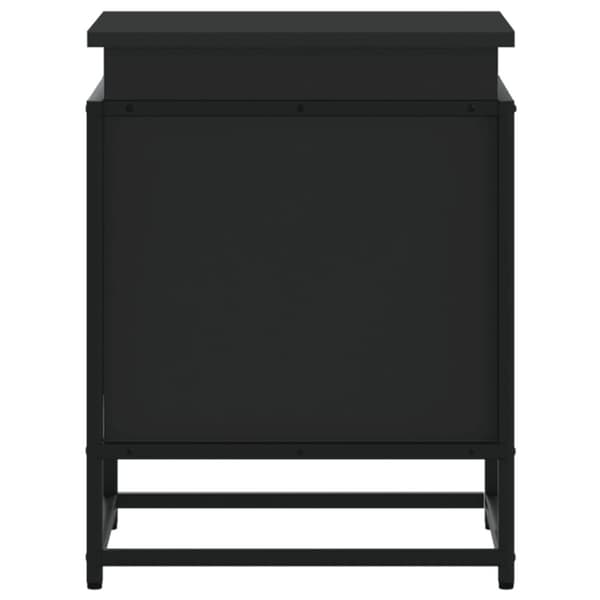 vidaXL Förvaringslåda med lock svart 40x40x51,5 cm konstruerat trä