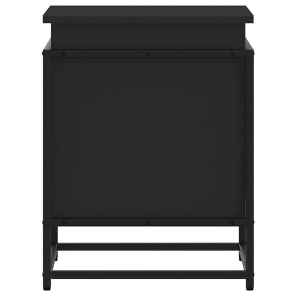 vidaXL Förvaringslåda med lock svart 40x40x51,5 cm konstruerat trä