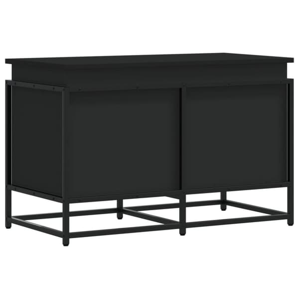 vidaXL opbevaringsboks med låg 80x40x51,5 cm konstrueret træ sort