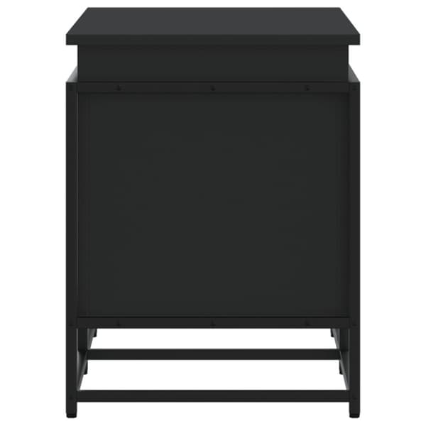 vidaXL opbevaringsboks med låg 80x40x51,5 cm konstrueret træ sort
