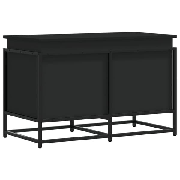 vidaXL opbevaringsboks med låg 80x40x51,5 cm konstrueret træ sort