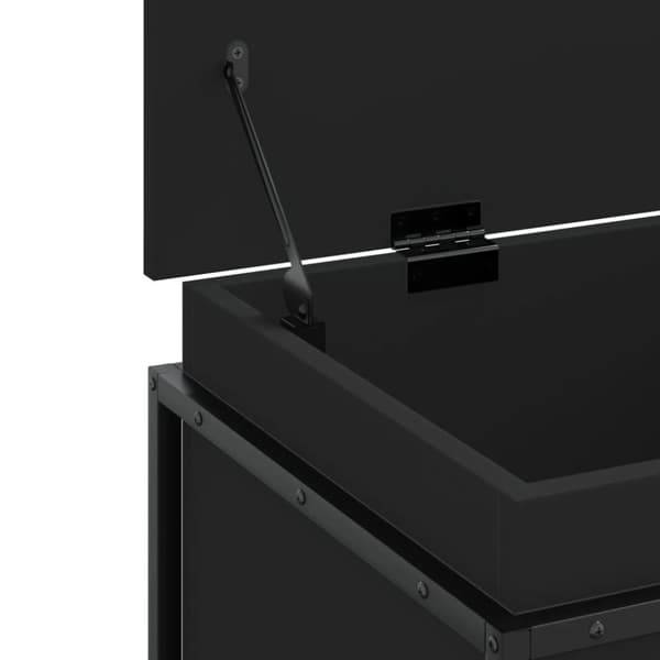 vidaXL opbevaringsboks med låg 80x40x51,5 cm konstrueret træ sort