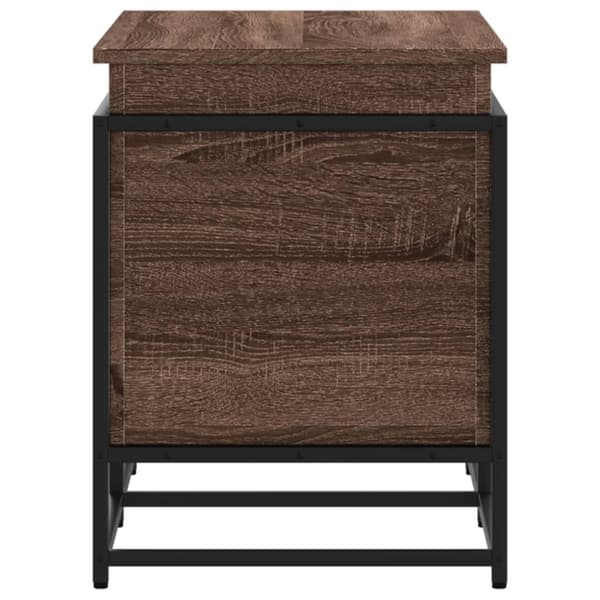 vidaXL Oppbevaringsboks med lokk brun eik 80x40x51,5 cm konstruert tre