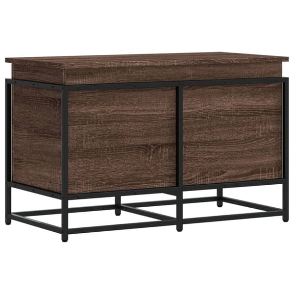 vidaXL Oppbevaringsboks med lokk brun eik 80x40x51,5 cm konstruert tre
