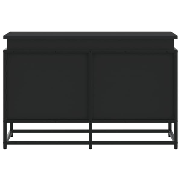 vidaXL Oppbevaringsboks med lokk svart 80x40x51,5 cm konstruert tre