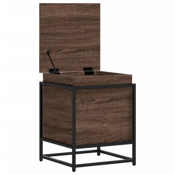 vidaXL Förvaringslåda med lock brun ek 40x40x51,5 cm konstruerat trä