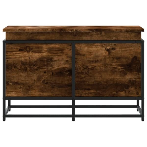 vidaXL Oppbevaringsboks med lokk røkt eik 80x40x51,5 cm konstruert tre