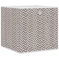 Miniatyrbild 4 av 11: vidaXL Vikbar förvaringslådor 4 st brun 32x32x32 cm non-woven tyg