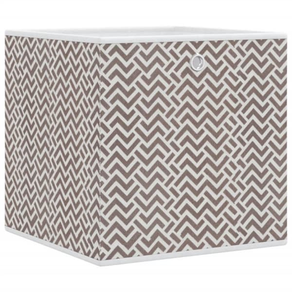 vidaXL Vikbar förvaringslådor 4 st brun 32x32x32 cm non-woven tyg