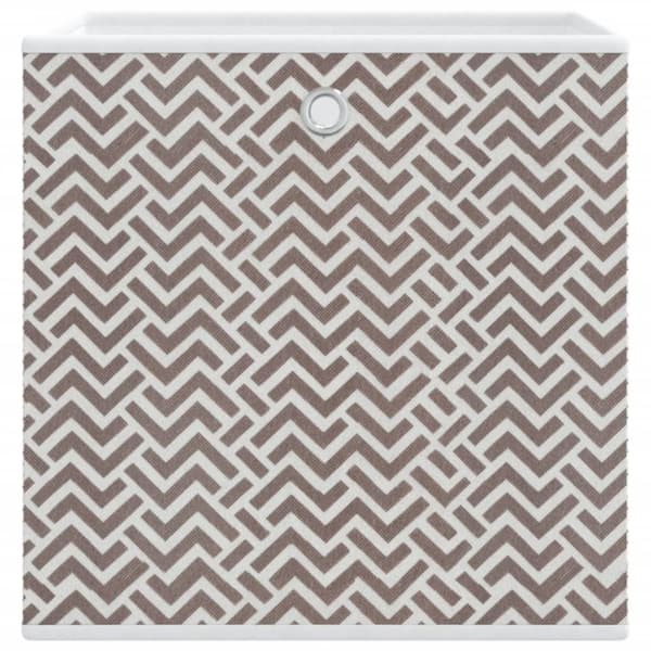 vidaXL Vikbar förvaringslådor 4 st brun 32x32x32 cm non-woven tyg