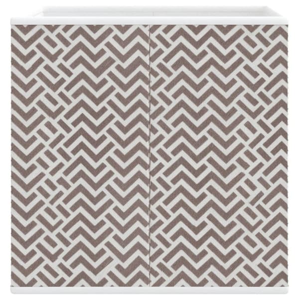 vidaXL Vikbar förvaringslådor 4 st brun 32x32x32 cm non-woven tyg