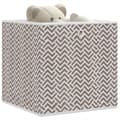 Miniatyrbild 2 av 11: vidaXL Vikbar förvaringslådor 10 st brun 32x32x32 cm non-woven tyg