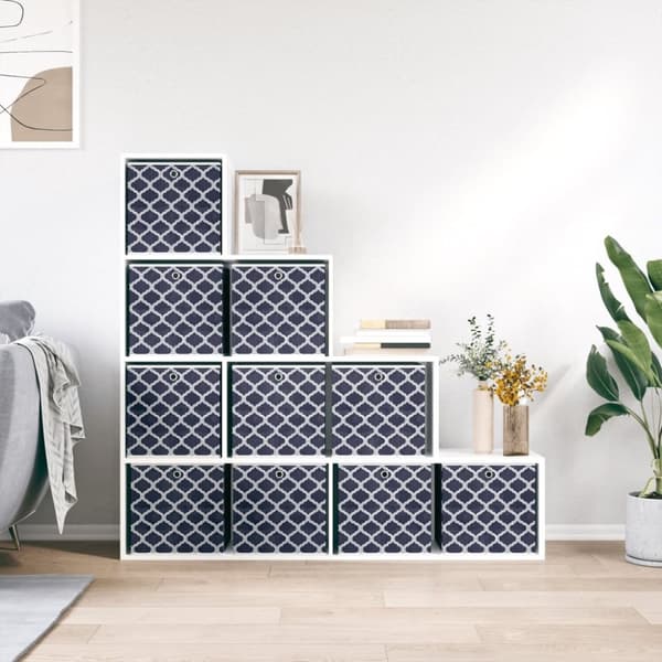vidaXL Taitettavat säilytyslaatikot 10 kpl Sininen 32x32x32 cm