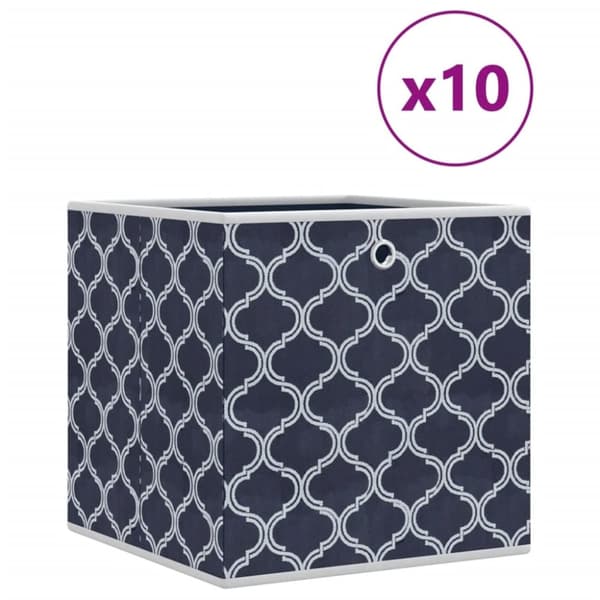 vidaXL Taitettavat säilytyslaatikot 10 kpl Sininen 32x32x32 cm