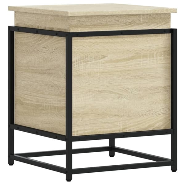 vidaXL Förvaringslåda med lock sonoma-ek 40x40x51,5 cm konstruerat trä