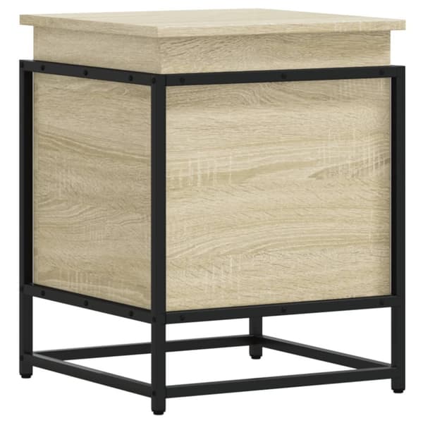 vidaXL Förvaringslåda med lock sonoma-ek 40x40x51,5 cm konstruerat trä