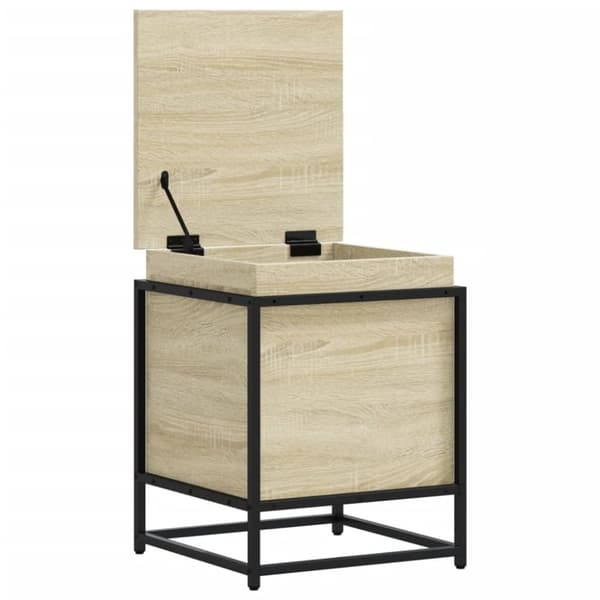 vidaXL Förvaringslåda med lock sonoma-ek 40x40x51,5 cm konstruerat trä