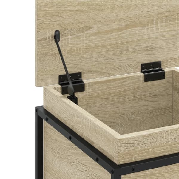 vidaXL Förvaringslåda med lock sonoma-ek 40x40x51,5 cm konstruerat trä
