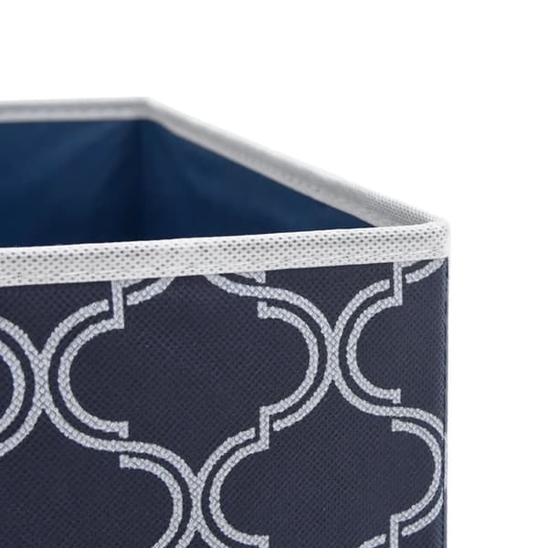 vidaXL Vikbar förvaringslådor 4 st blå 32x32x32 cm non-woven tyg