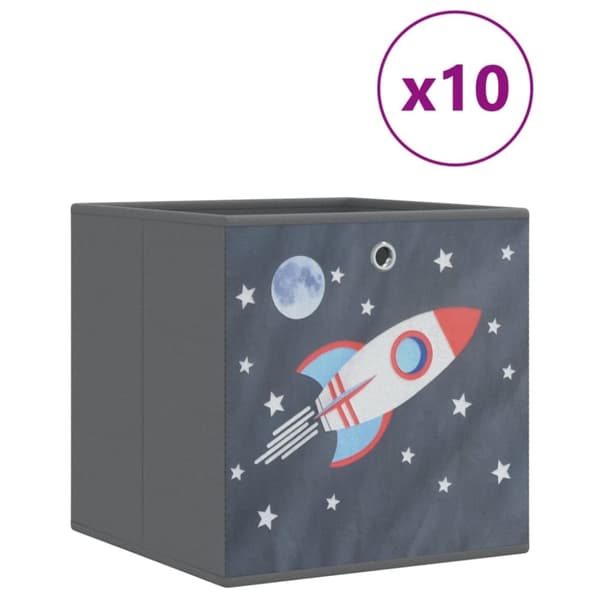 vidaXL Taitettavat säilytyslaatikot 10 kpl harmaa 32x32x32 cm