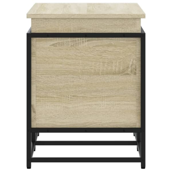 vidaXL opbevaringsboks med låg 80x40x51,5 cm konstrueret træ sonoma-eg