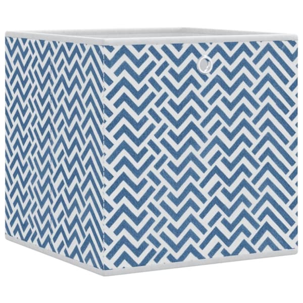 vidaXL opbevaringskasser 10 stk. 32x32x32 cm foldbare stof blå