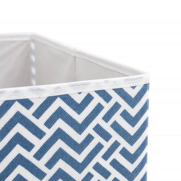 vidaXL opbevaringskasser 10 stk. 32x32x32 cm foldbare stof blå