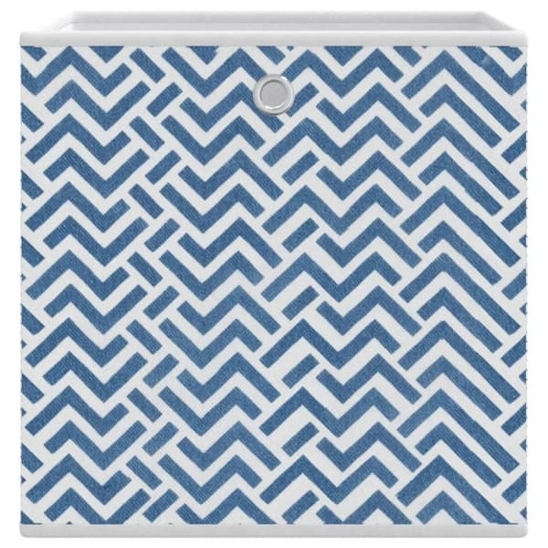 vidaXL opbevaringskasser 10 stk. 32x32x32 cm foldbare stof blå