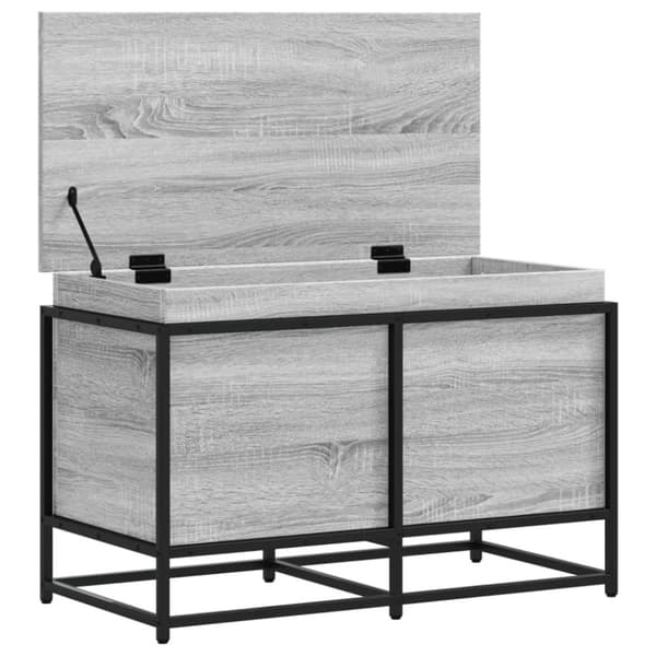 vidaXL opbevaringsboks m. låg 80x40x51,5 cm konstrueret træ grå sonoma