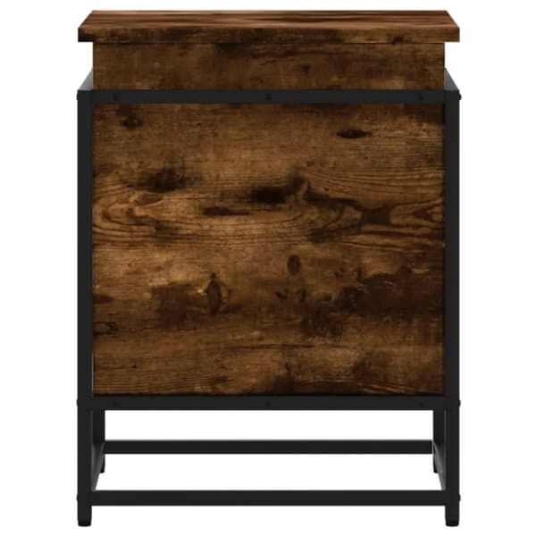 vidaXL Förvaringslåda lock rökfärgad ek 40x40x51,5 cm konstruerat trä